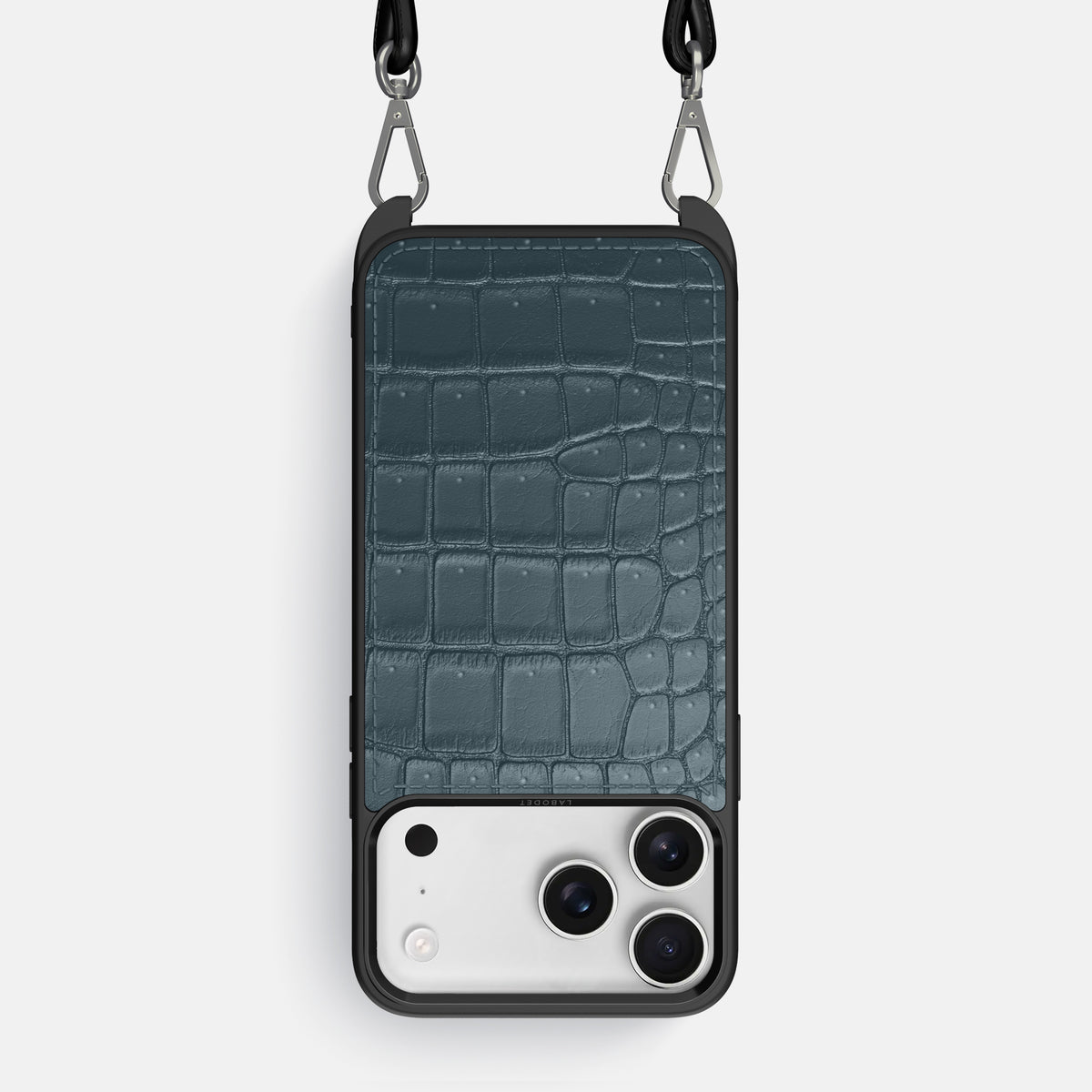 Crossbody Sport Case For iPhone 17 Pro Max In Porosus Crocodile -1 | Denim