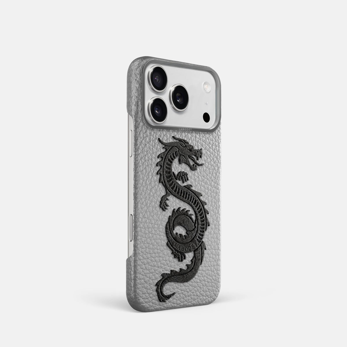 Classic Case With Carbon Dragon For iPhone 18 Pro In Calf -2 | Nuage-Steel