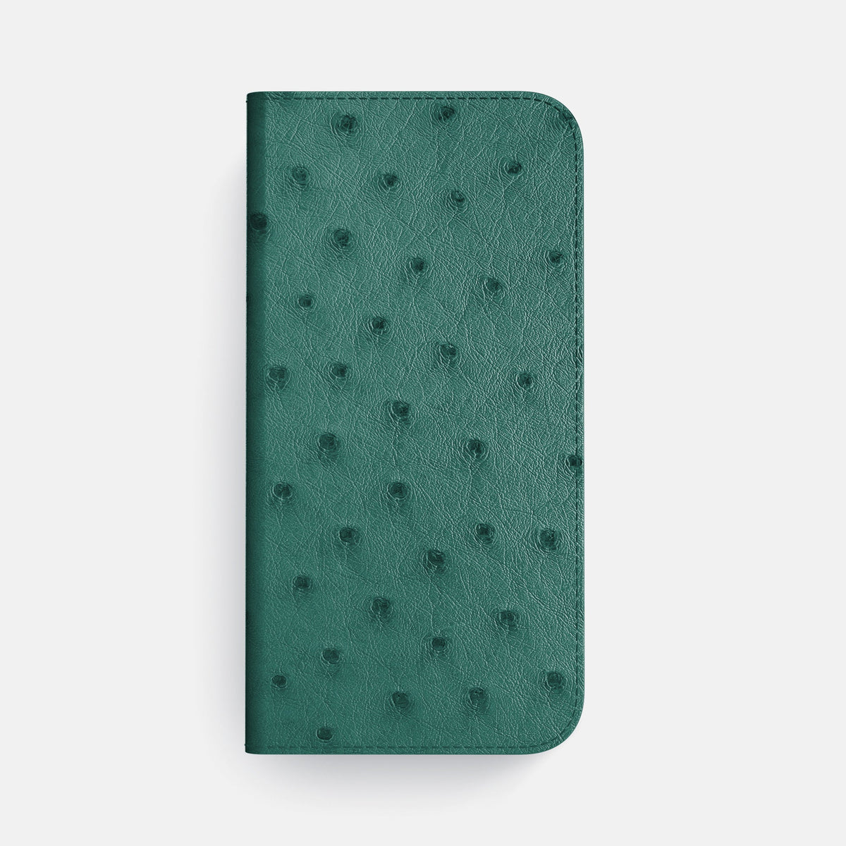 Folio Case with Card For iPhone 18 Pro Max In Ostrich -4 | Forest-Green-Black