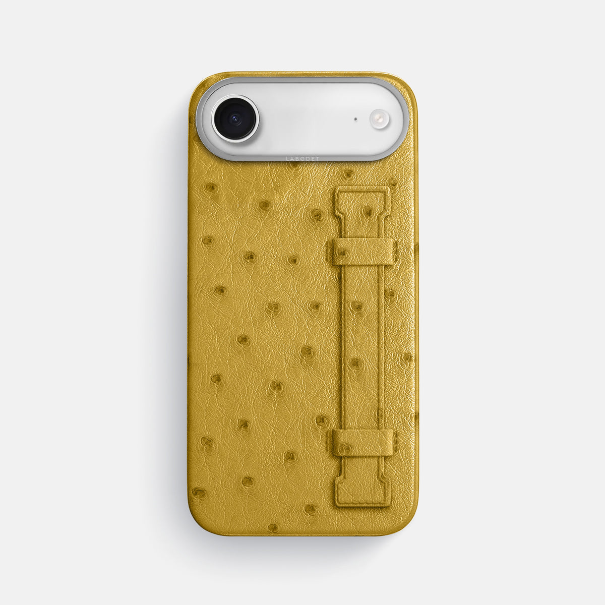 Handle Case For iPhone 17 Air In Ostrich -1 | Gold-Steel