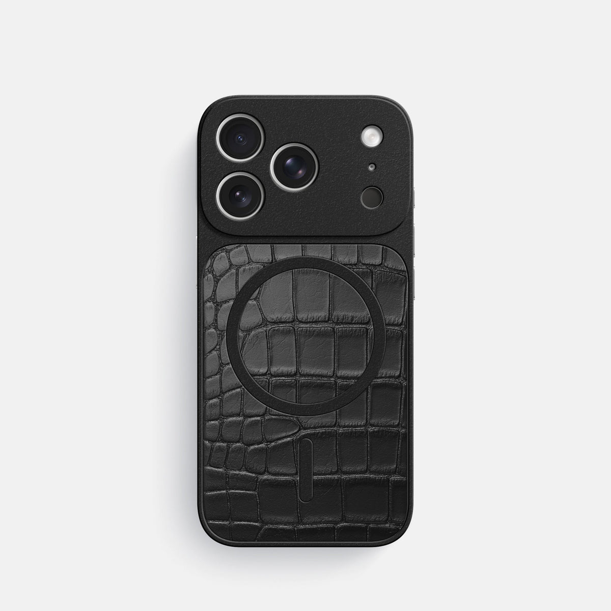 MagSafe Mask For iPhone 18 Pro In Alligator -3 | Black