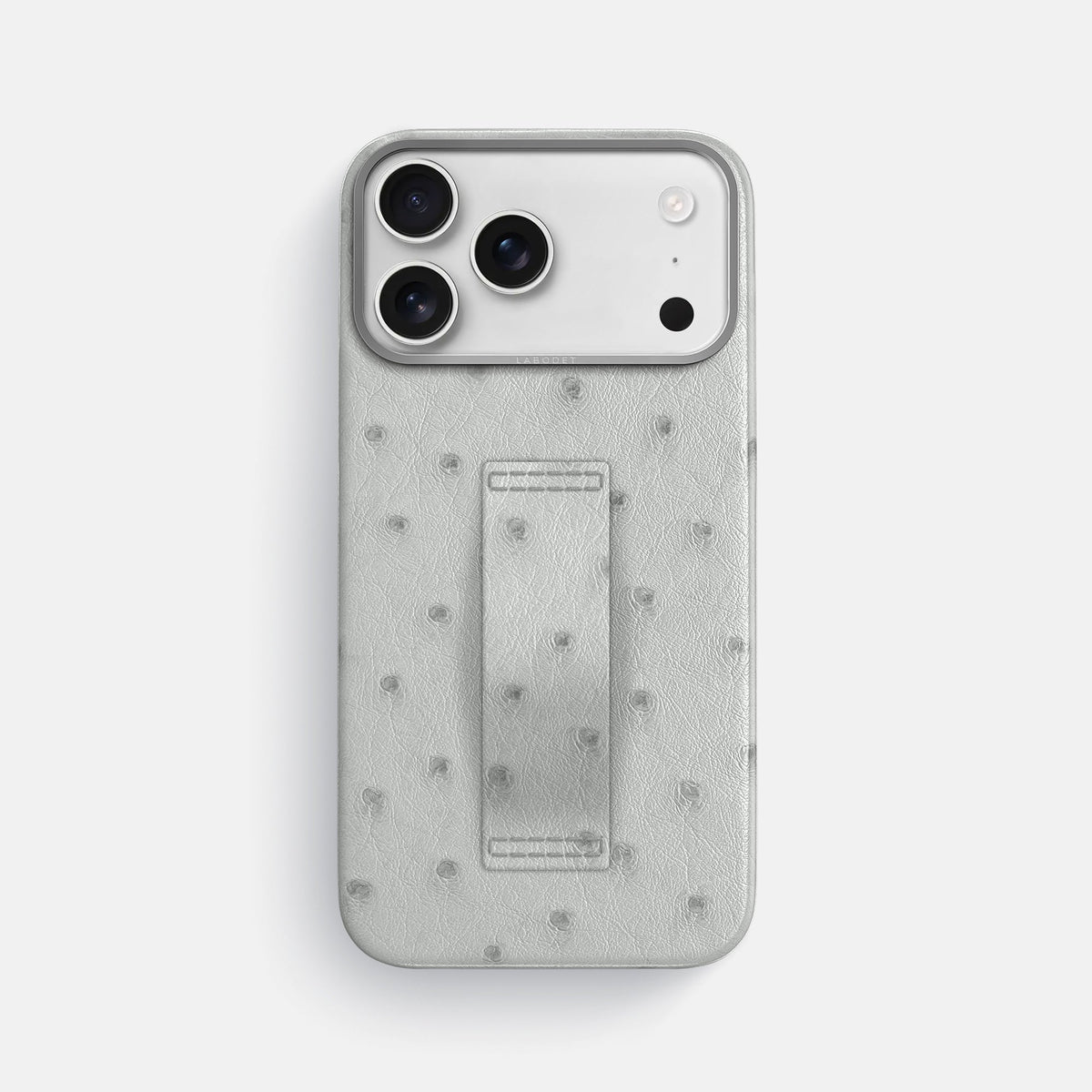 Finger Case For iPhone 18 Pro Max In Ostrich -1 | White-Steel