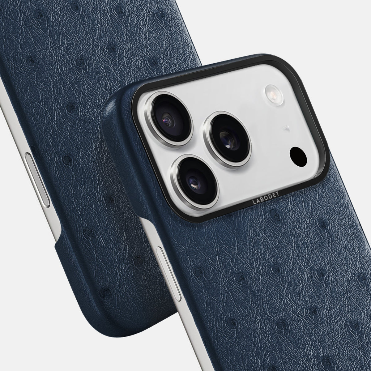Classic Case For iPhone 18 Pro Max In Ostrich -6 | Navy-Blue-Black