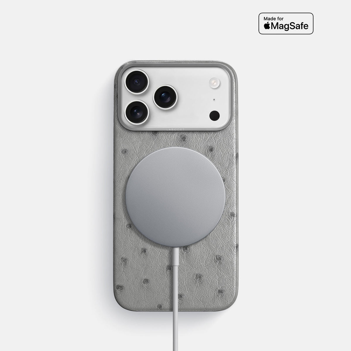 Classic Case For iPhone 18 Pro In Ostrich -5 | Silver-Steel