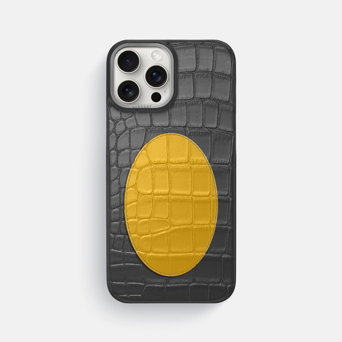 Classic Case With Oval For iPhone 16 Pro Max In Alligator -1 | Grey-Steel