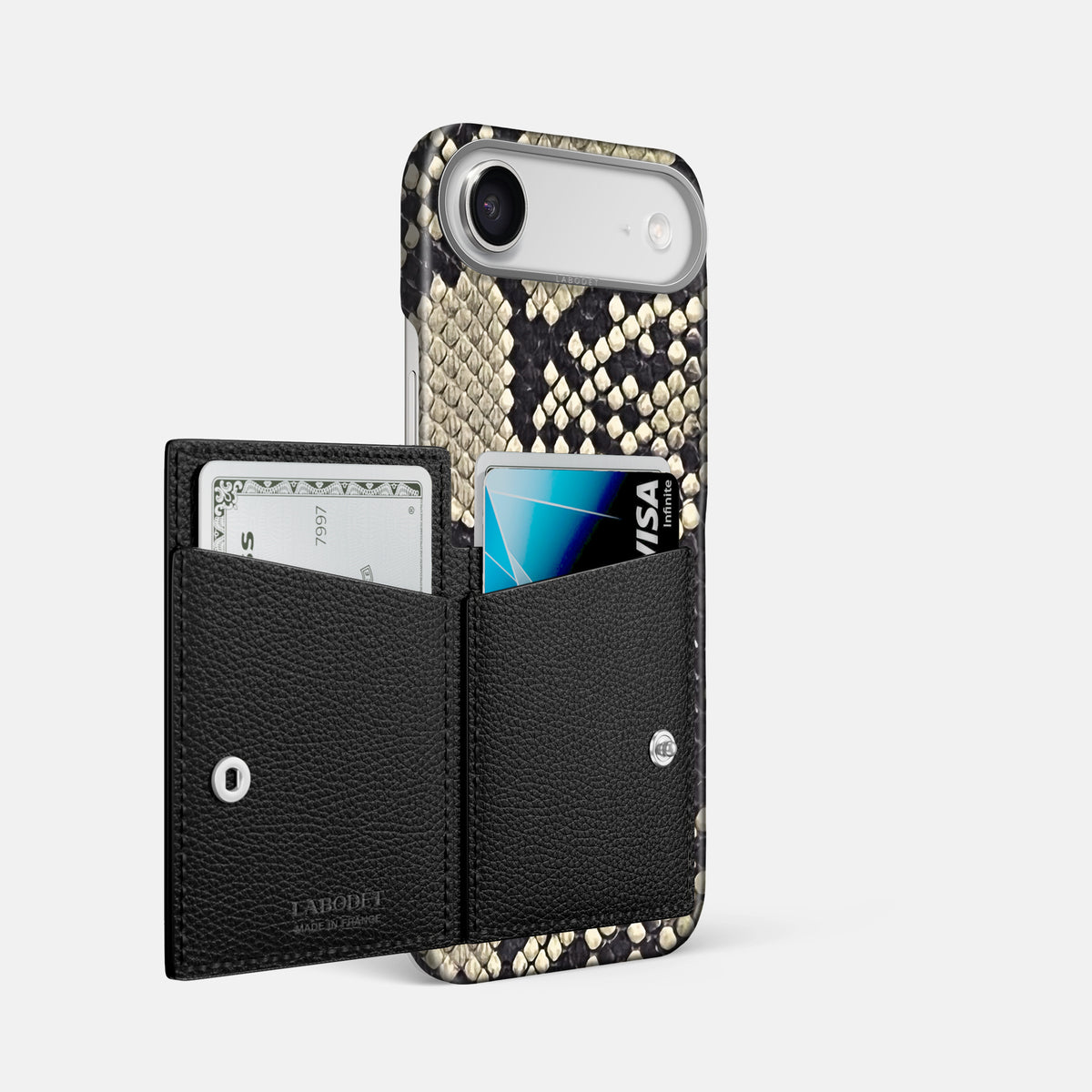 Bi-Fold Case For iPhone 17 Air In Deluxe Python -2 | Savannah-Steel