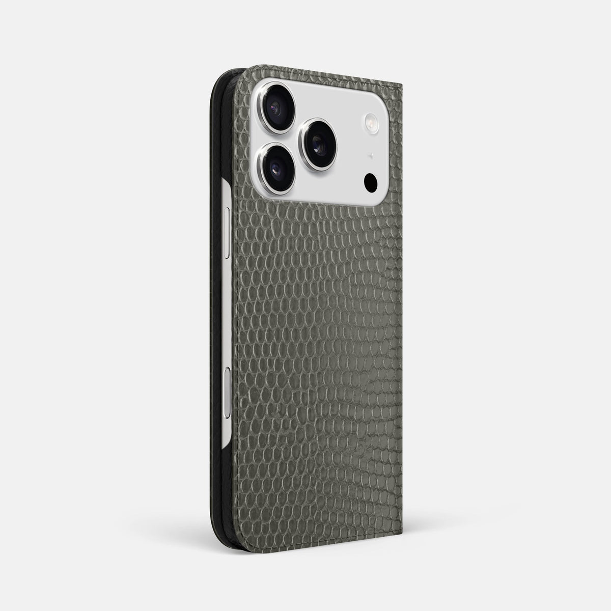 Folio Slim Case For iPhone 18 Pro Max In Lizard -1 | Grey