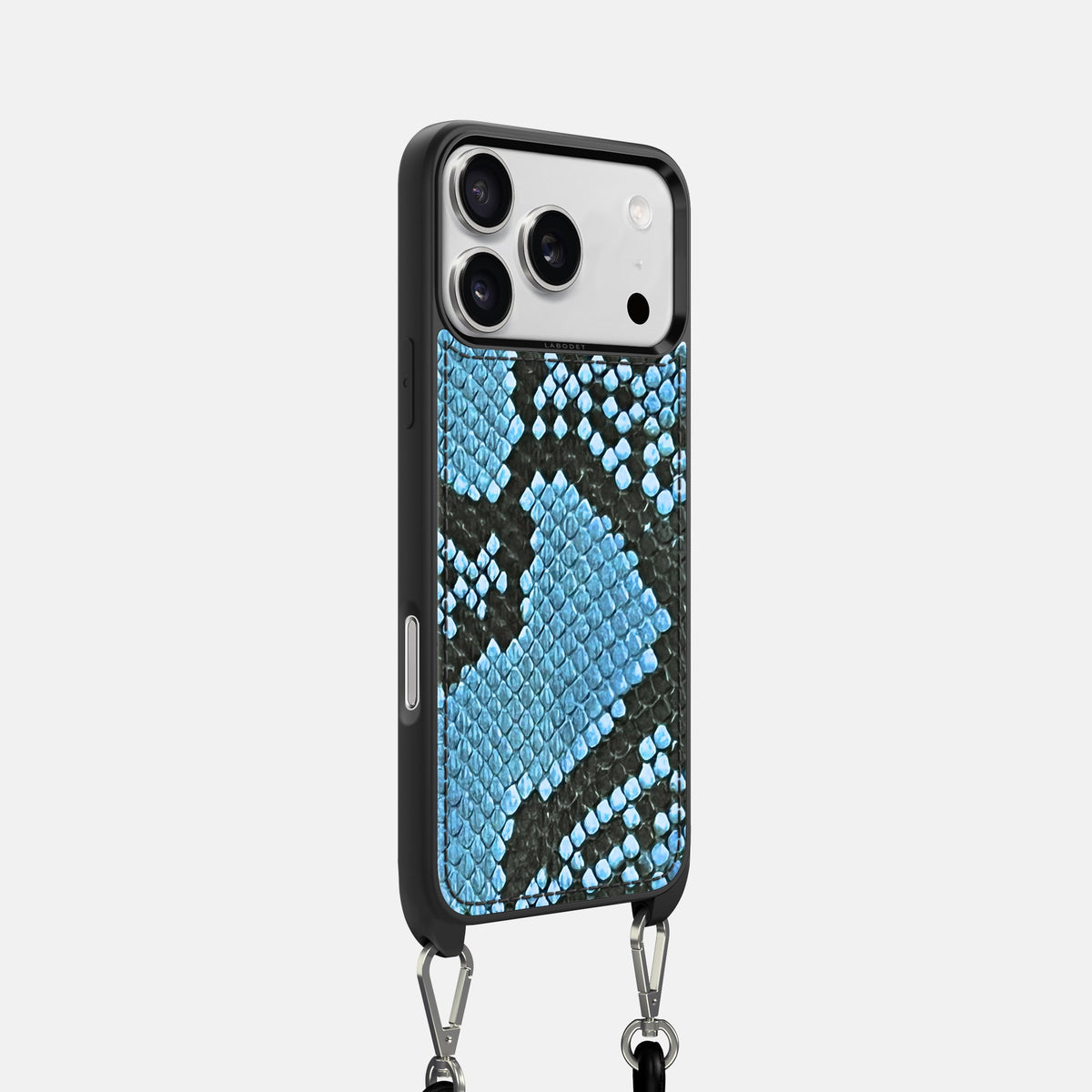 Crossbody Sport Case For iPhone 18 Pro In Deluxe Python -2 | Pacific-Blue