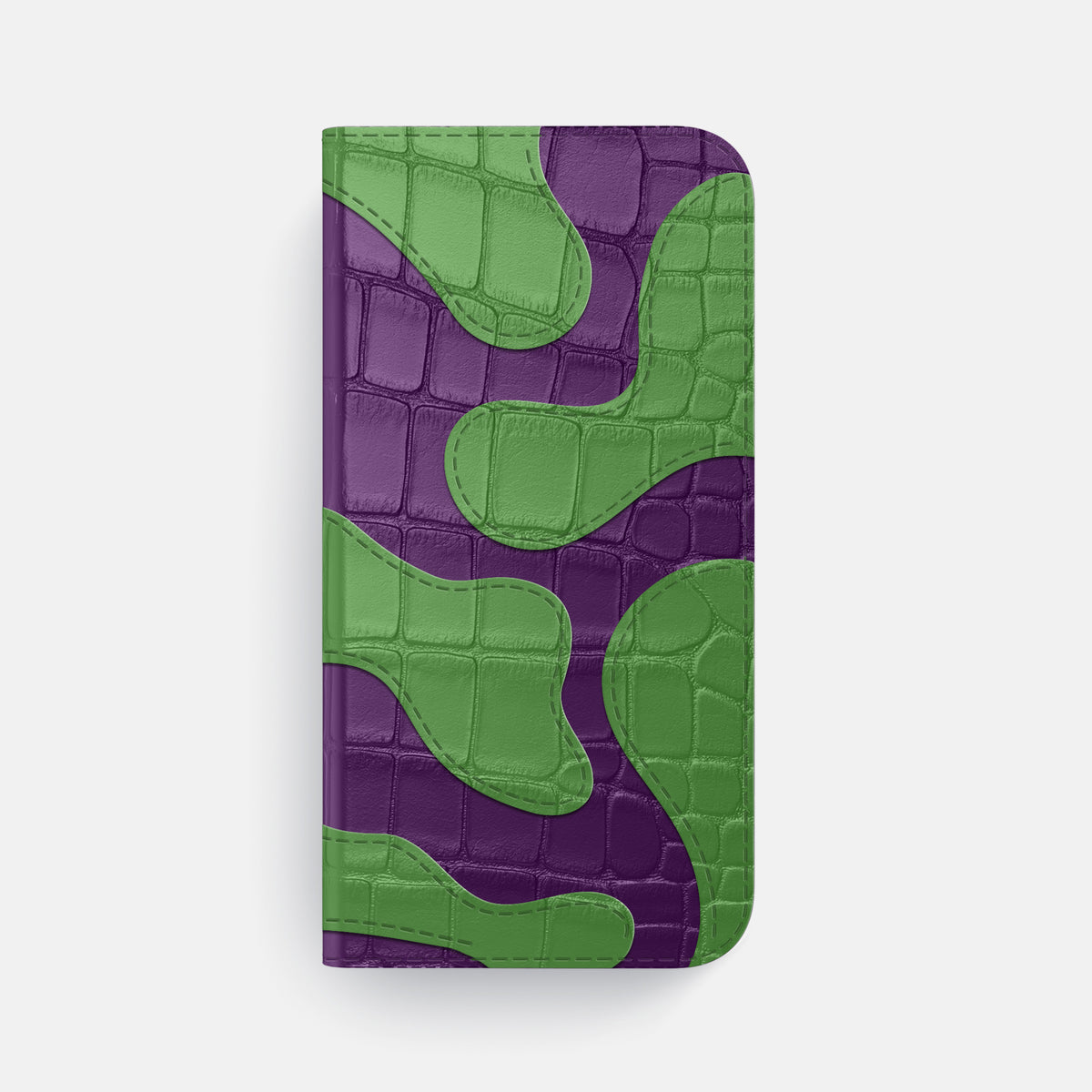 Camouflage Folio For iPhone 17 Air In Alligator -4 | Purple-Steel