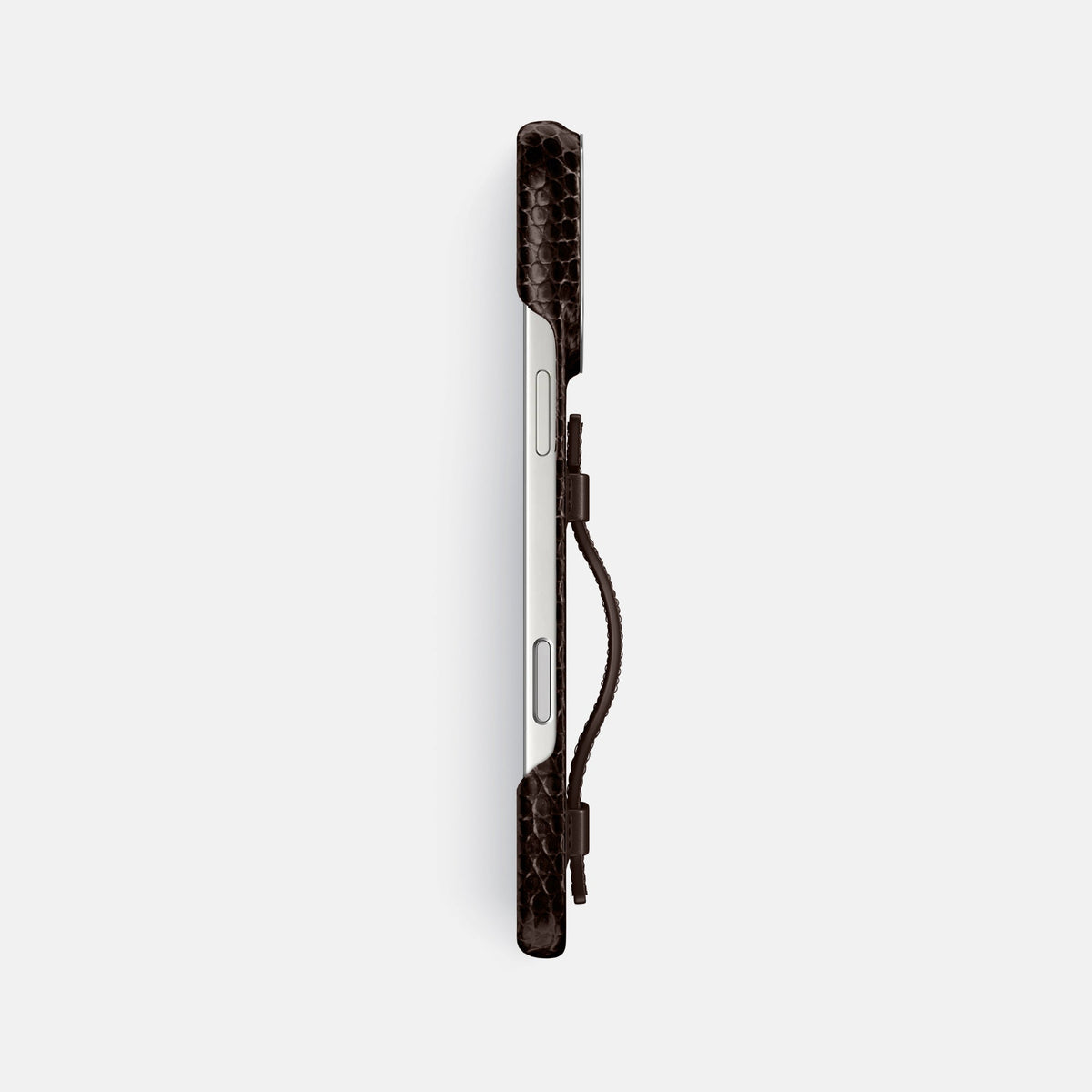 Handle Case For iPhone 18 Pro Max In Lizard -3 | Brown-Steel