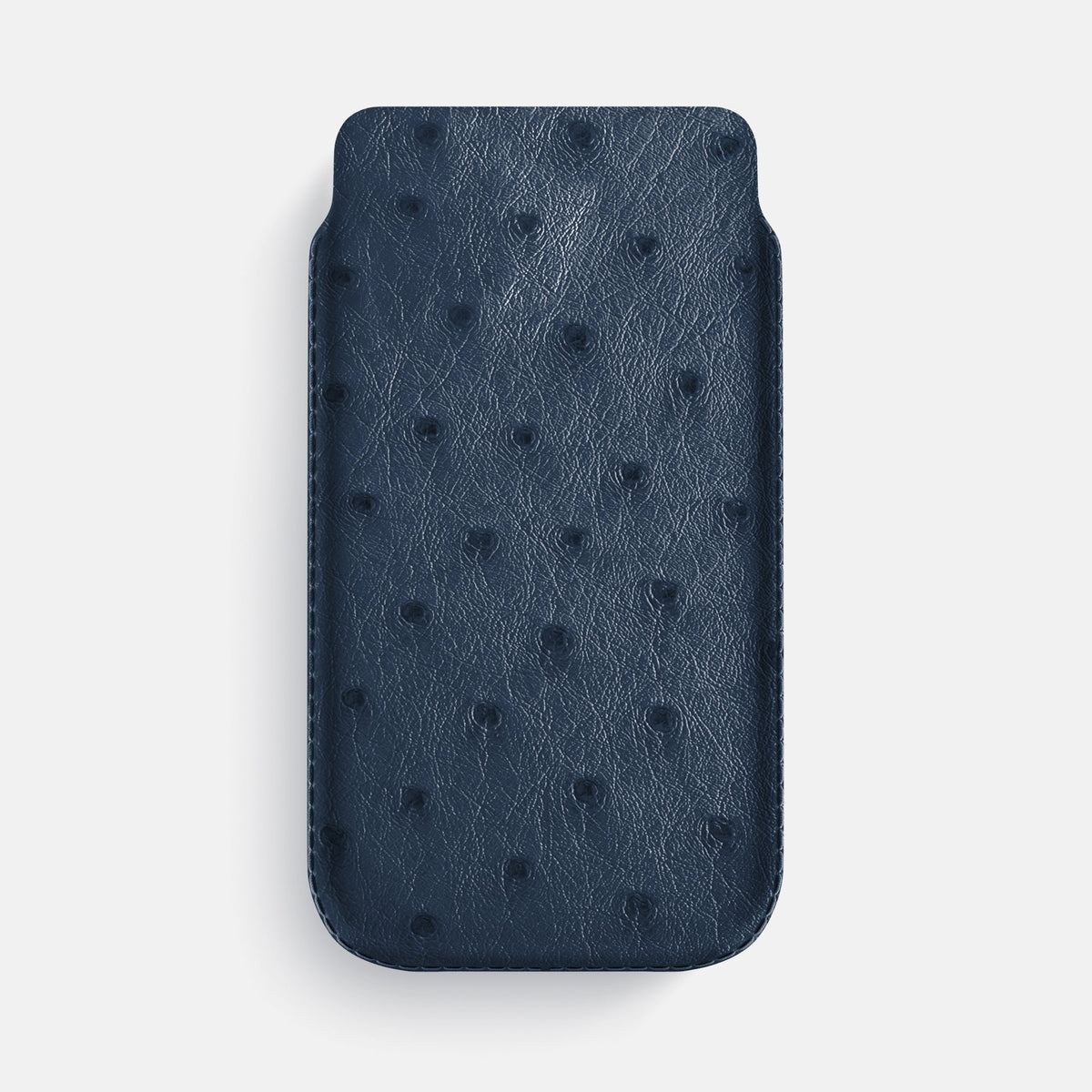 Pouch Case For iPhone 18 Pro Max In Ostrich -1 | Navy-Blue