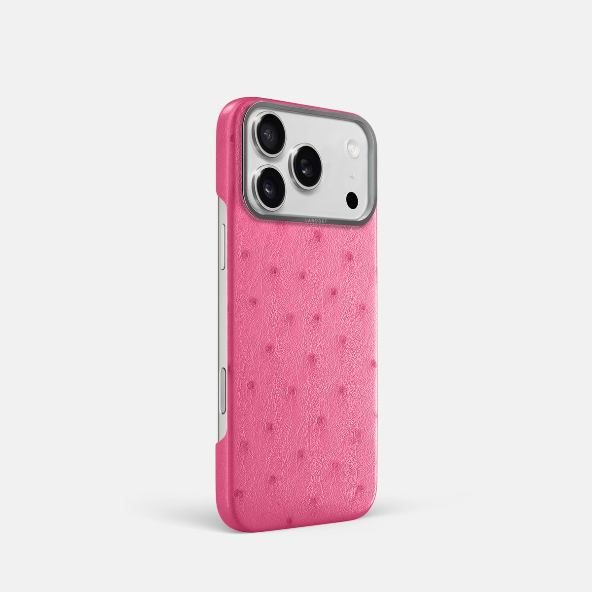 Classic Case For iPhone 17 Pro In Ostrich -2 | Pink-Steel
