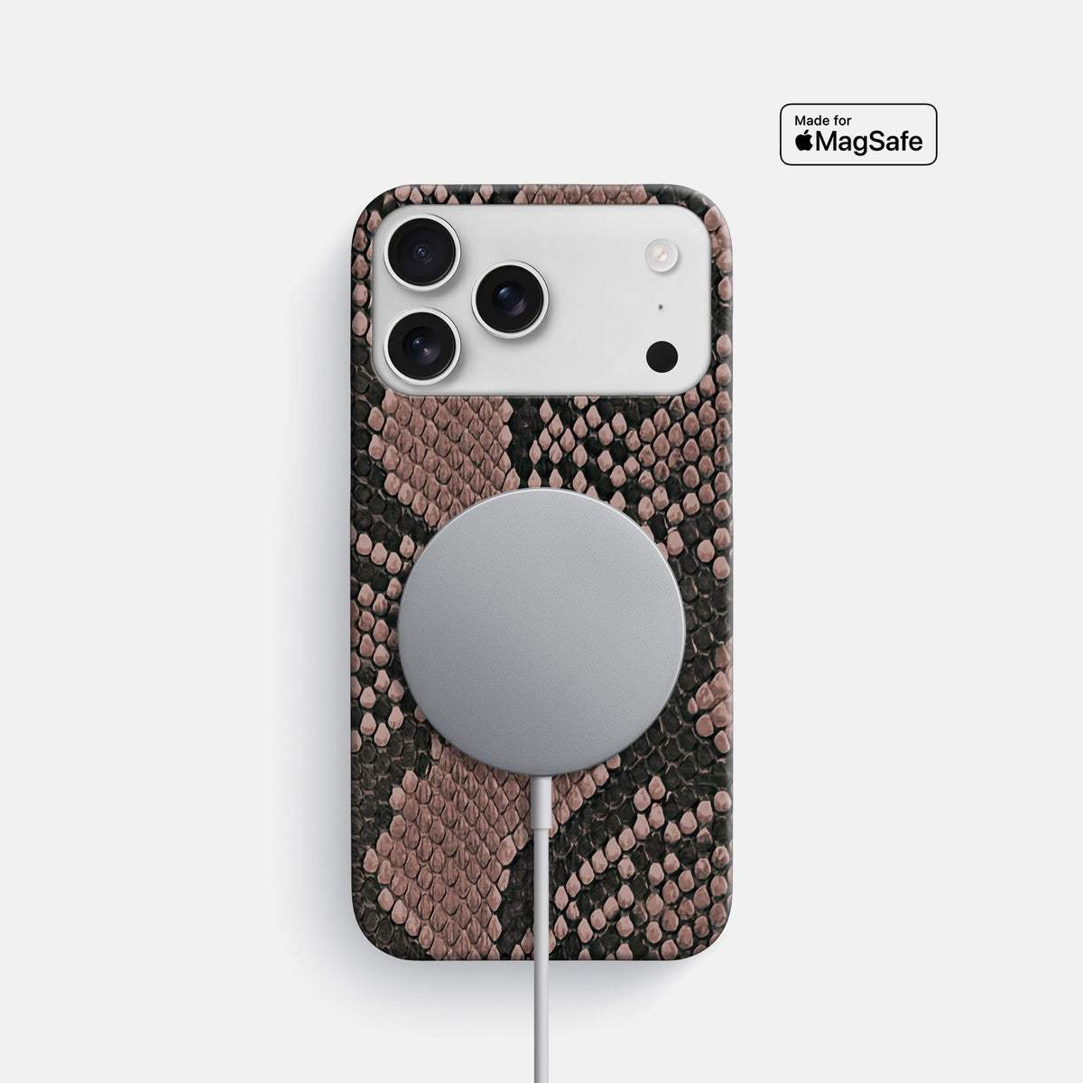 Slim Case For iPhone 18 Pro In Deluxe Python -5 | Mahogany-Brown