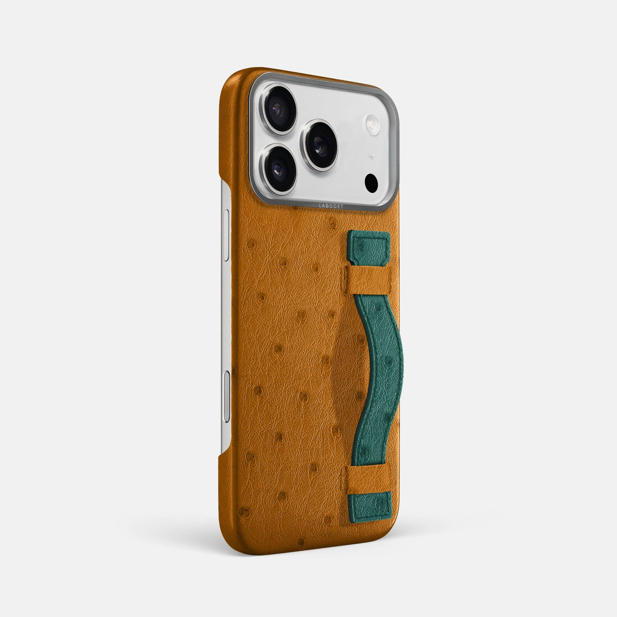 Handle Case Coloré For iPhone 18 Pro Max In Ostrich -2 | Chestnut-Steel