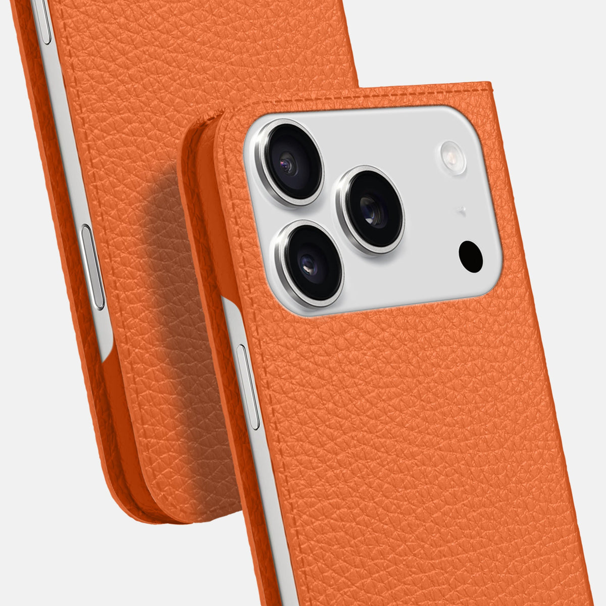 Folio Slim Case For iPhone 18 Pro Max In Calf -5 | Orange