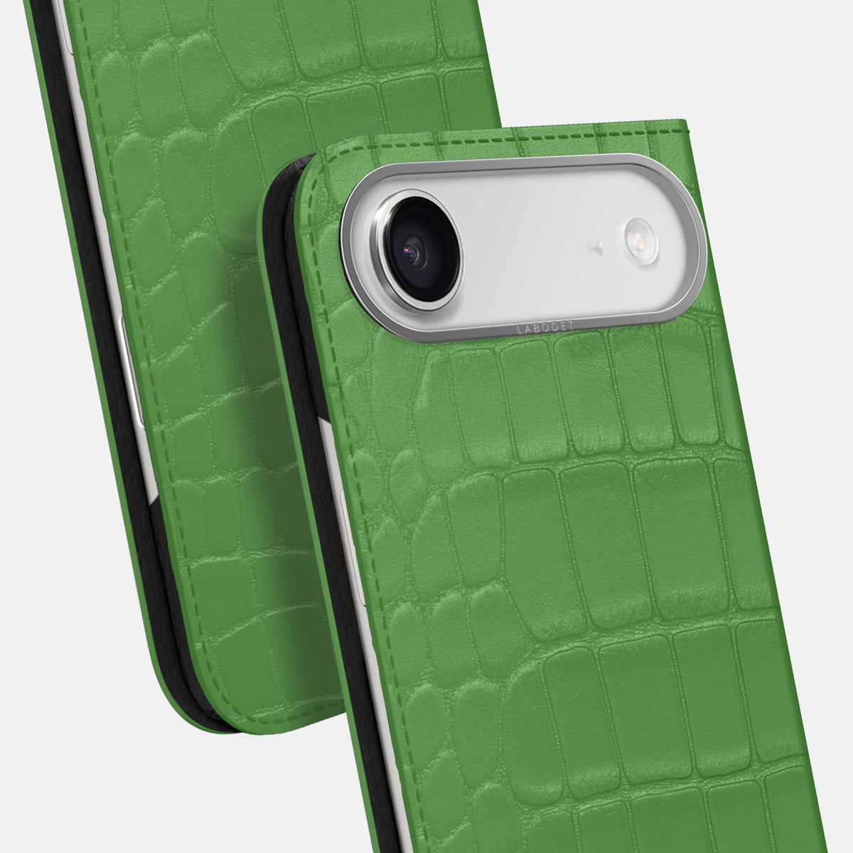 Folio Case For iPhone 17 Air In Alligator -5 | Apple-Green-Steel