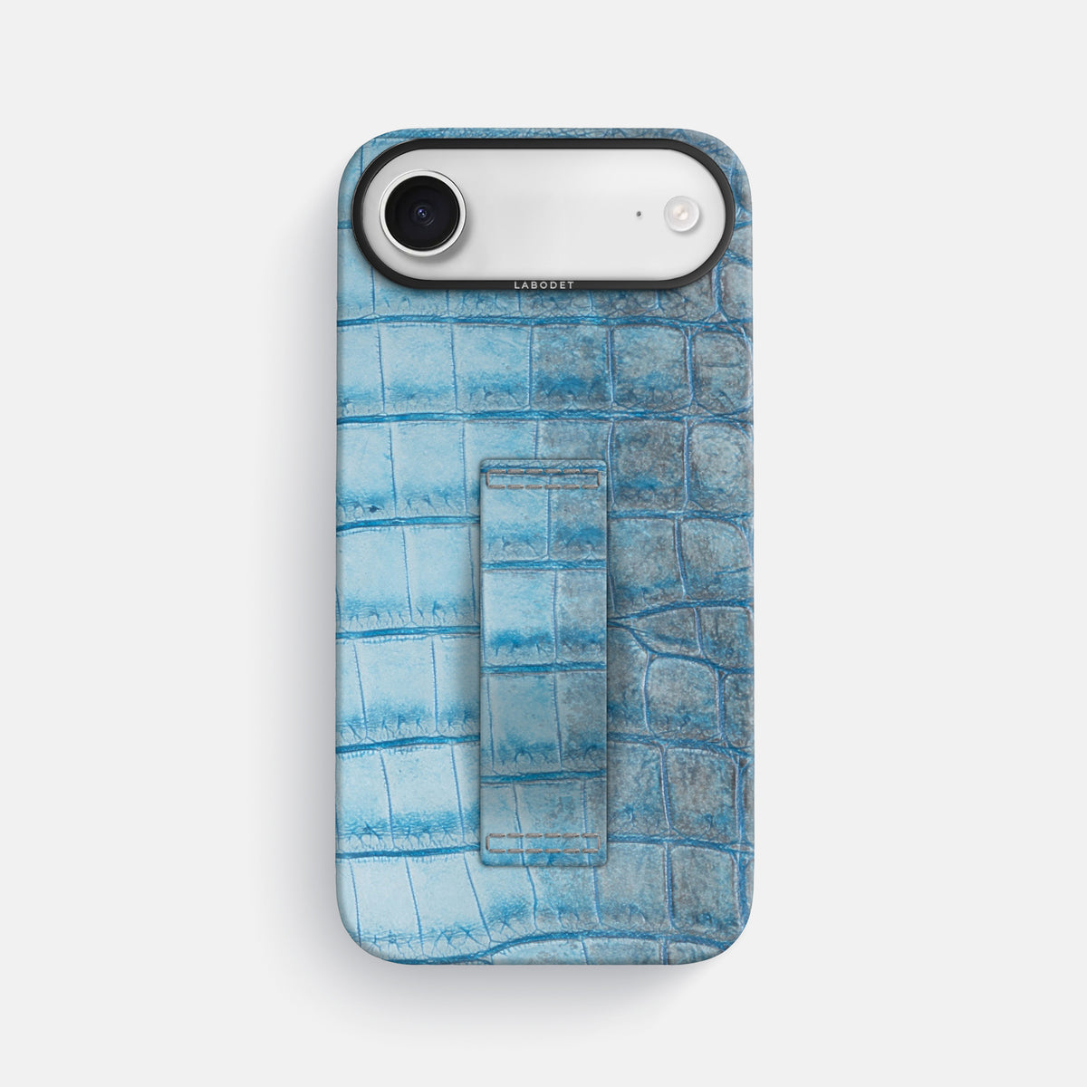 Finger Case For iPhone 17 Air In Himalayan Crocodile -1 | Ice-Blue-Black