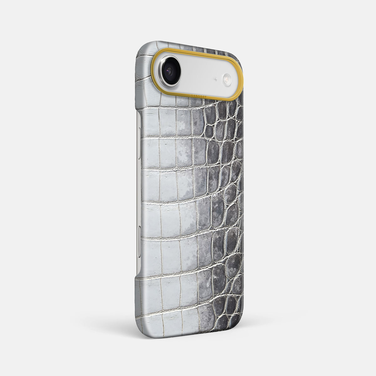 Classic Case For iPhone 17 Air In Himalayan Crocodile -2 | Silver-Gold