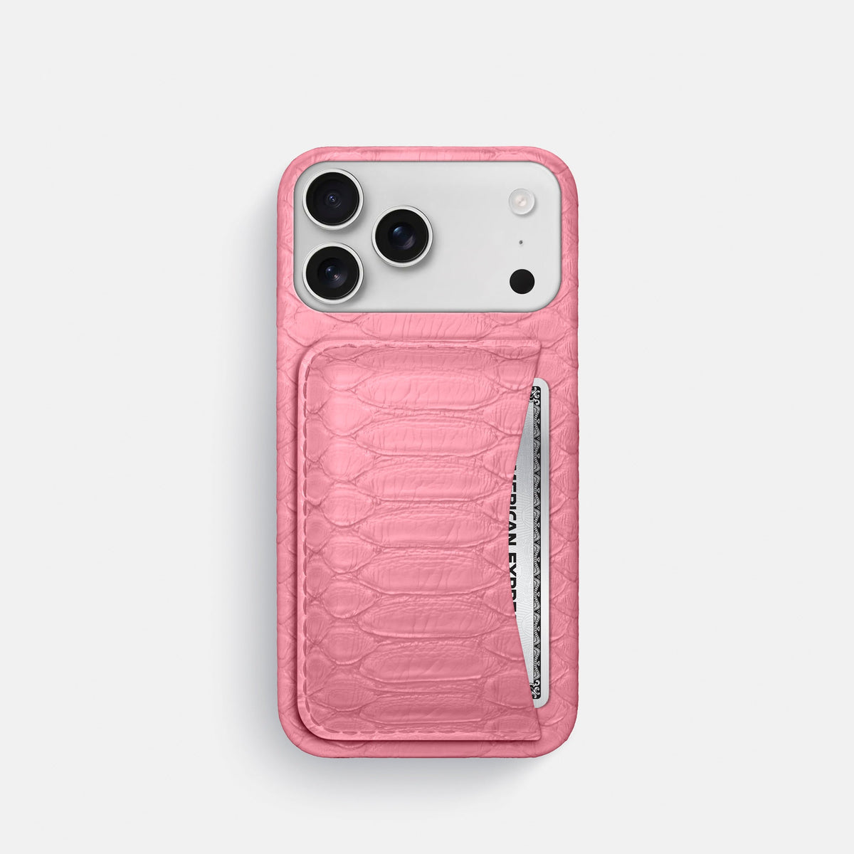 Slim Card Case For iPhone 18 Pro In Python -1 | Pink