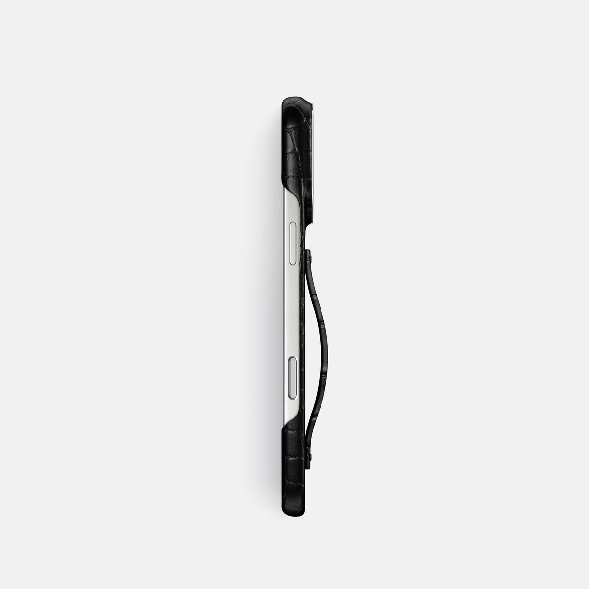 Finger Case For iPhone 18 Pro In Alligator -3 | Black-Steel