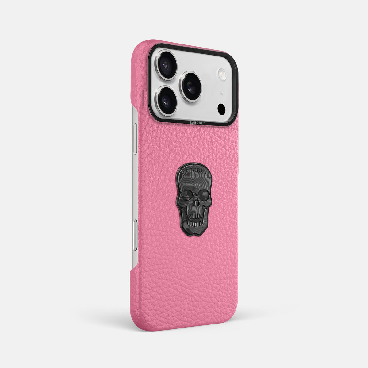 Classic Case With Carbon Skull For iPhone 18 Pro Max In Calf -2 | Pink-Black