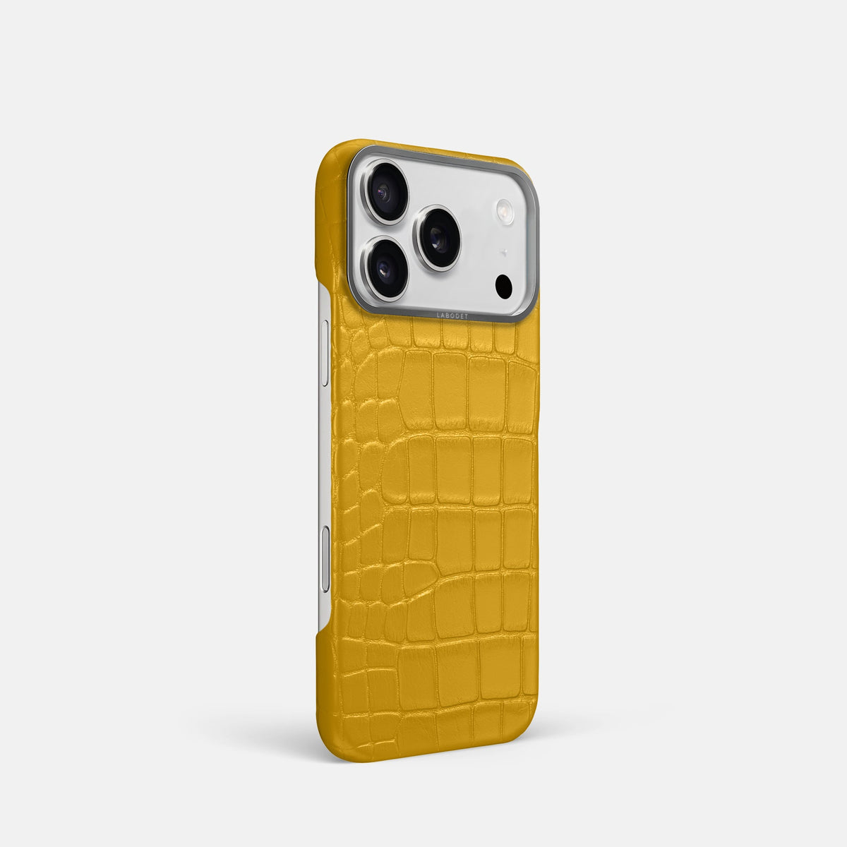 Classic Case For iPhone 18 Pro In Alligator -2 | Yellow-Steel