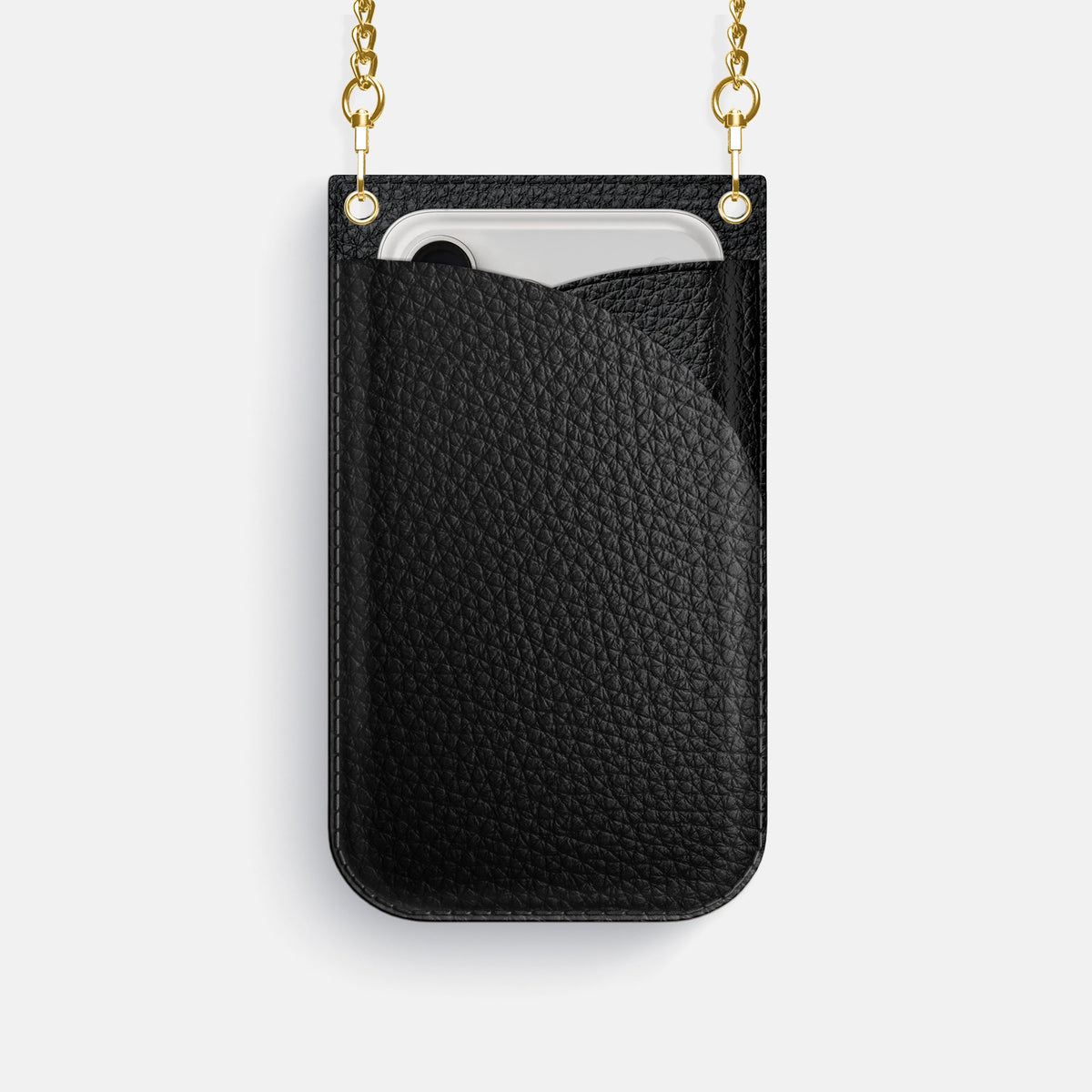 Crossbody Bag For iPhone 18 Pro In Calf -1 | Black-Gold