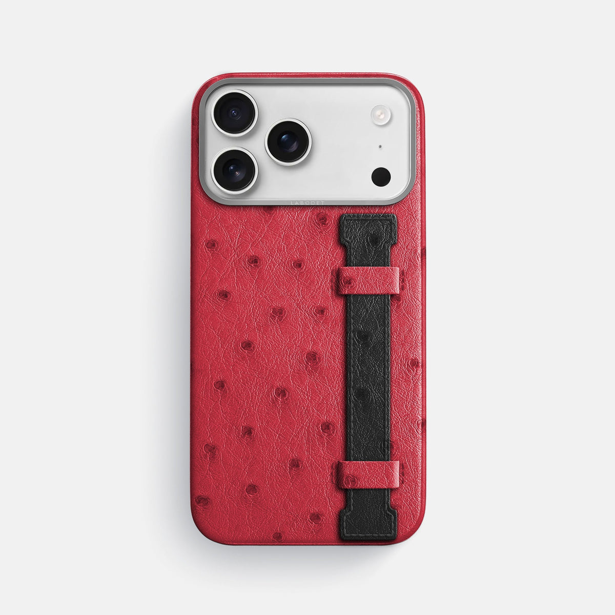 Handle Case Coloré For iPhone 18 Pro Max In Ostrich -1 | Red-Steel
