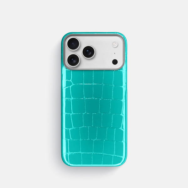 Classic Case For iPhone 17 Pro In Shiny Alligator
