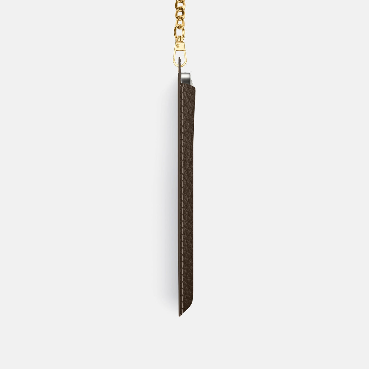 Crossbody Bag For iPhone 18 Pro In Calf -4 | Dark-Brown-Gold
