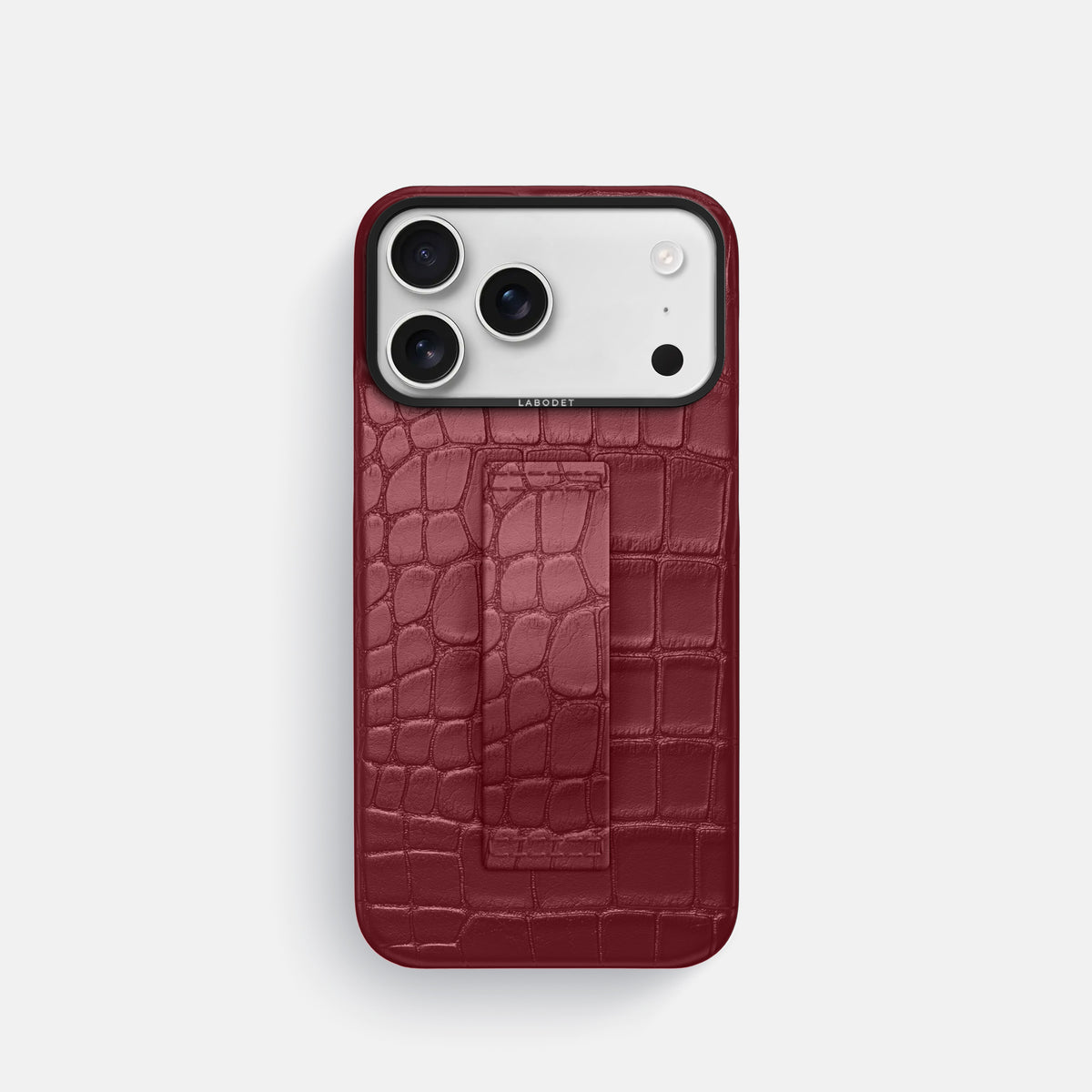 Finger Case For iPhone 17 Pro In Alligator -1 | Burgundy-Black