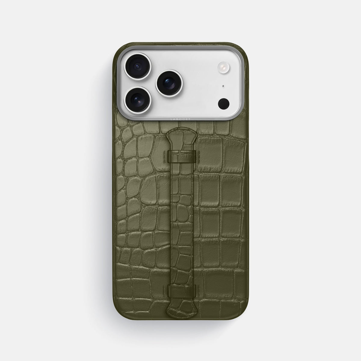Center Handle For iPhone 18 Pro Max In Alligator -1 | Kaki-Green-Steel