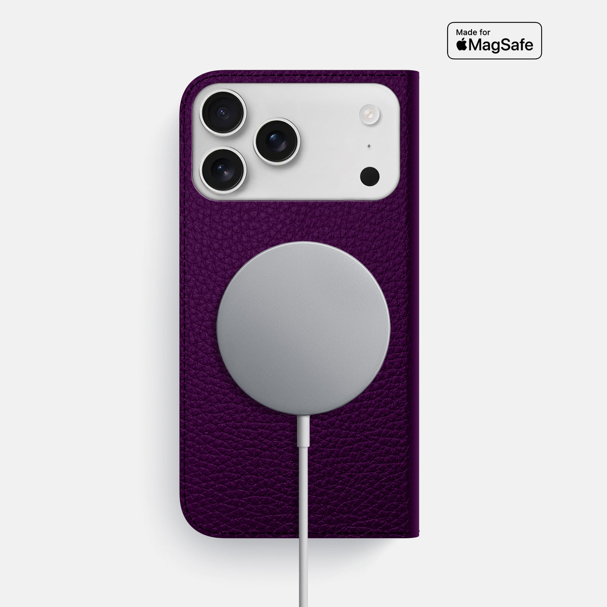 Folio Slim Case For iPhone 17 Pro Max In Calf -3 | Violet