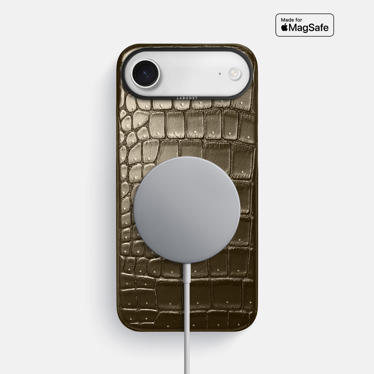 Classic Case For iPhone 17 Air In Porosus Crocodile -5 | Bronze-Black