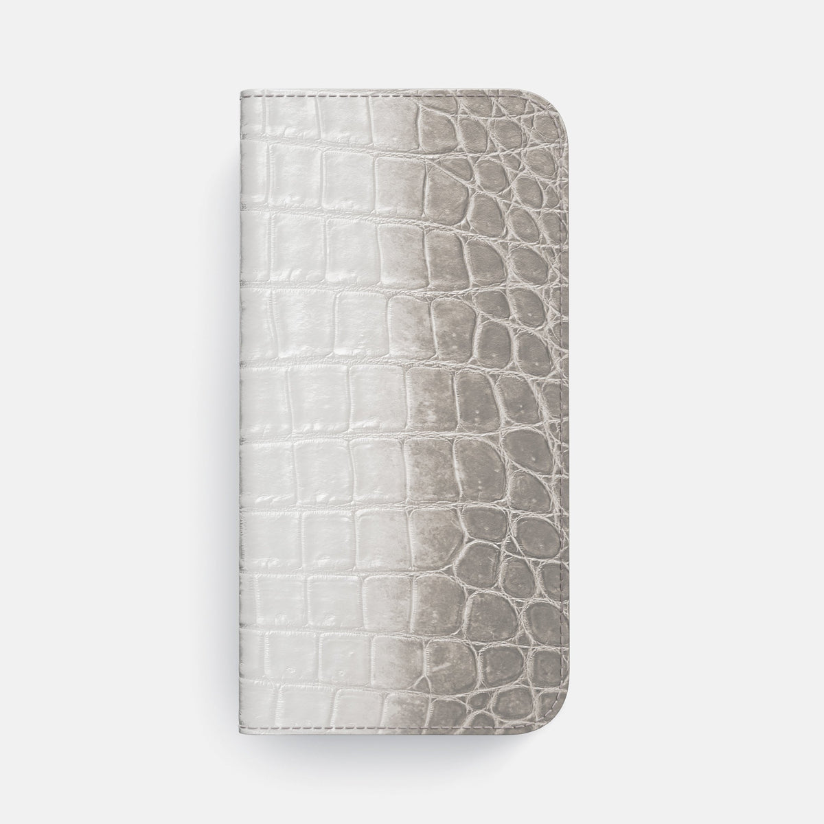 Folio Case For iPhone 18 Pro Max In Himalayan Crocodile -4 | Grey-Black