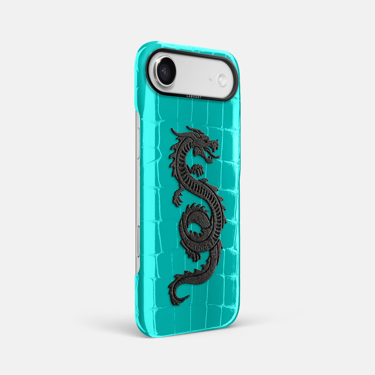 Classic Case With Carbon Dragon For iPhone 17 Air In Shiny Alligator -2 | Mint-Black