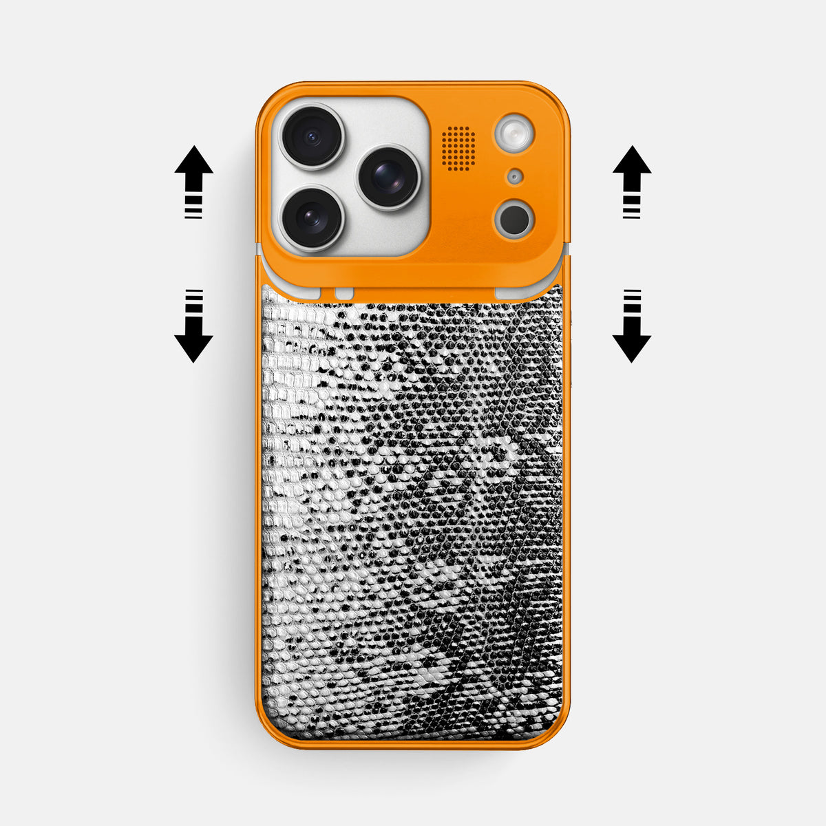 Metal Case For iPhone 17 Pro Max In Himalayan Lizard -2 | Dark-Orange