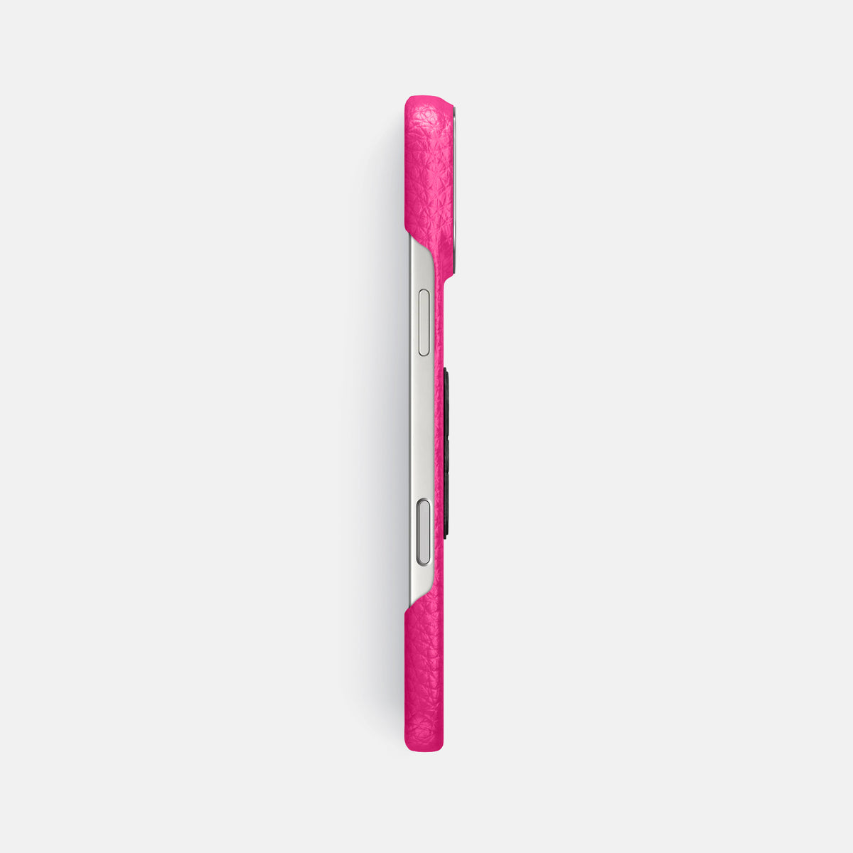 Classic Case With Carbon Skull For iPhone 17 Pro Max In Calf -3 | Magenta-Steel