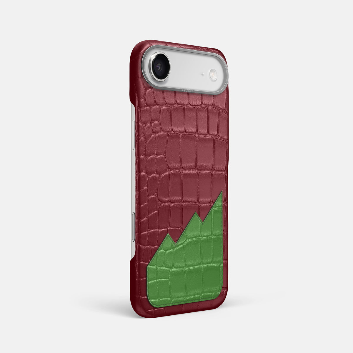 Classic Case With UpOnly For iPhone 17 Air In Alligator -2 | Burgundy-Steel
