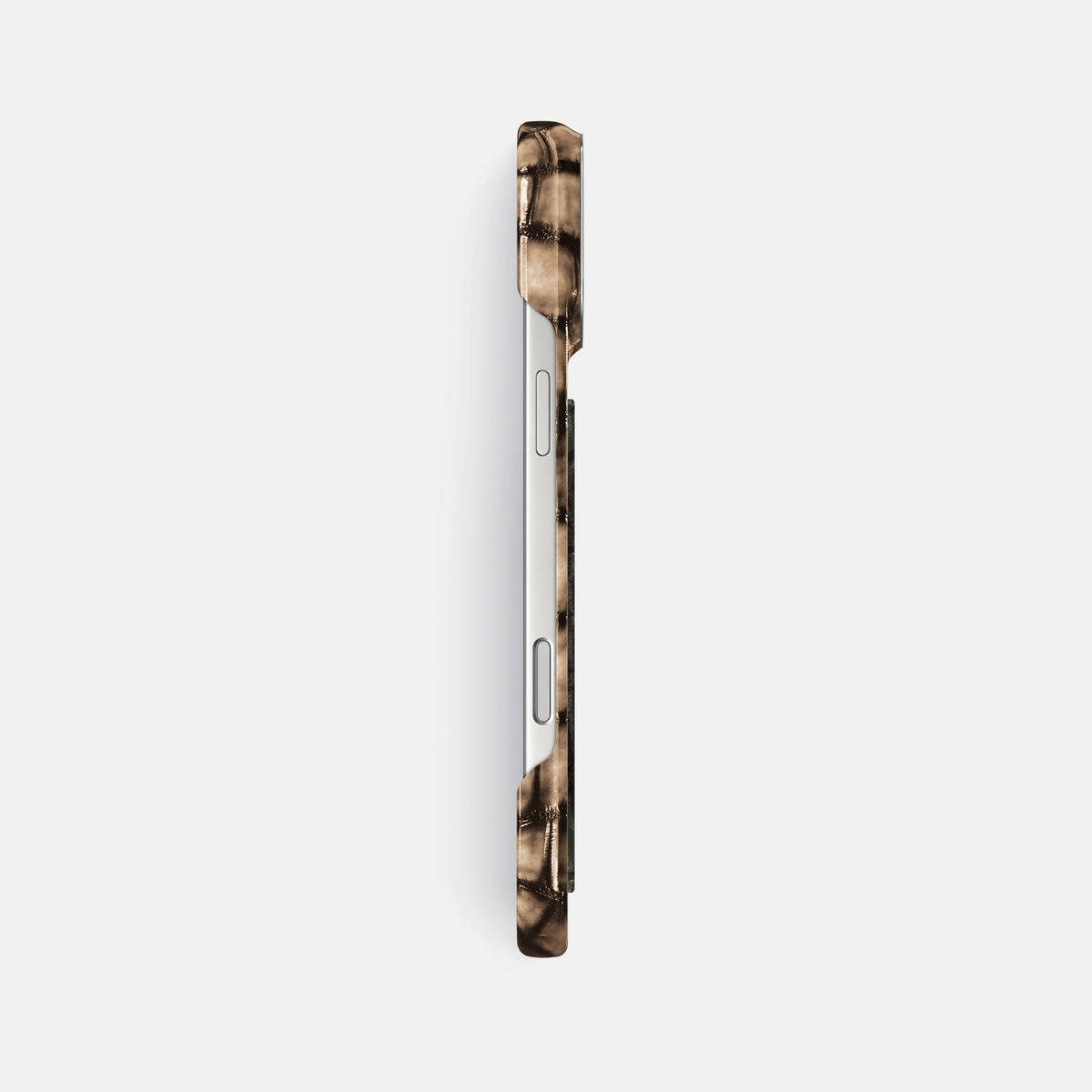 Classic Case With Carbon Dragon For iPhone 18 Pro Max In Patina Alligator -3 | Etoupe-Steel