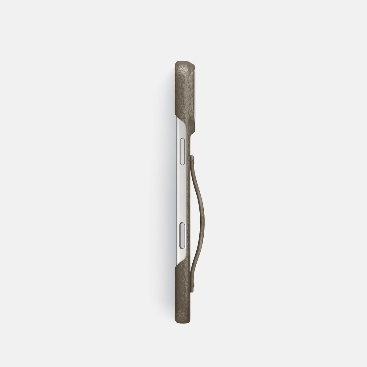 Finger Case For iPhone 18 Pro In Calf -3 | Taupe-Steel