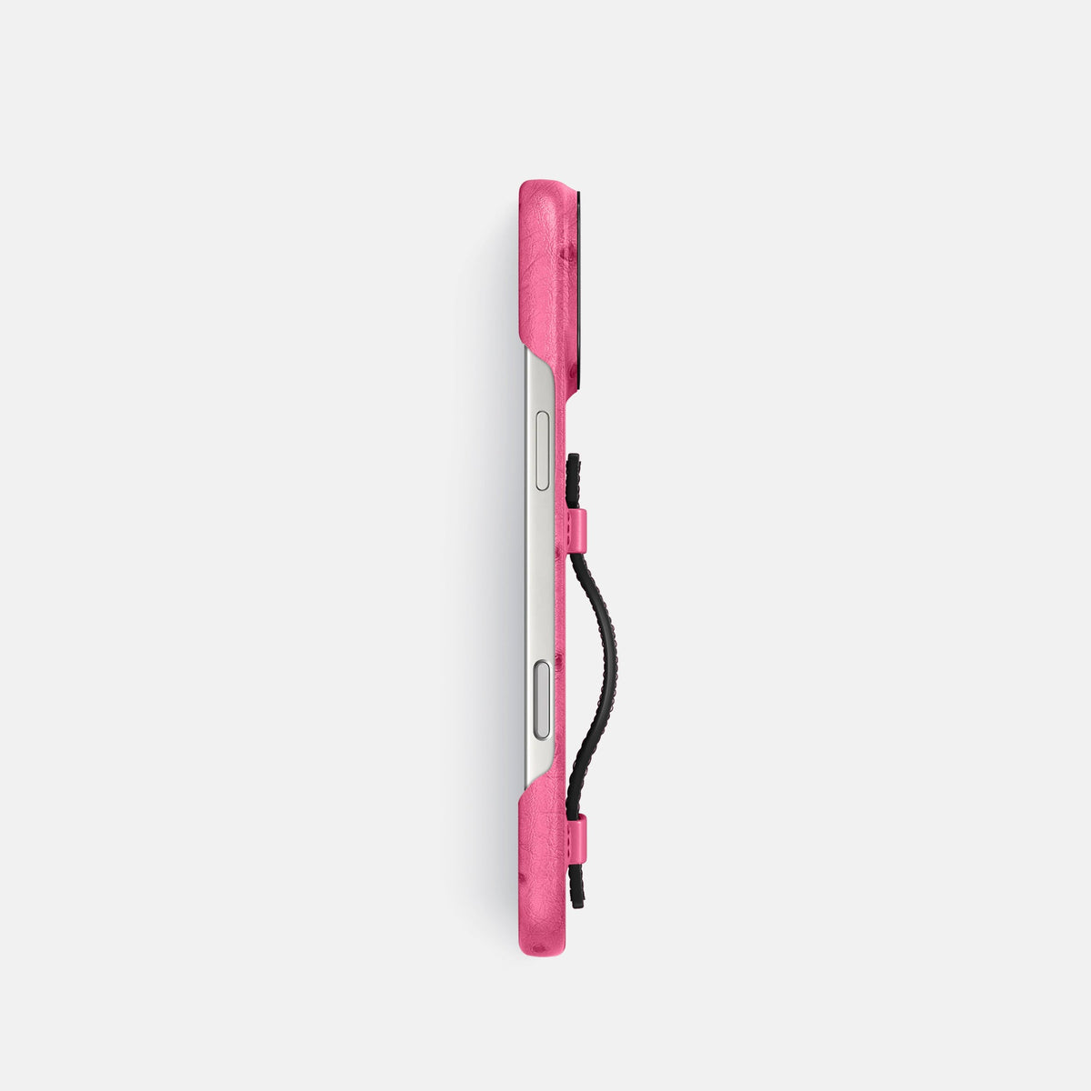 Handle Case Coloré For iPhone 18 Pro In Ostrich -3 | Pink-Black