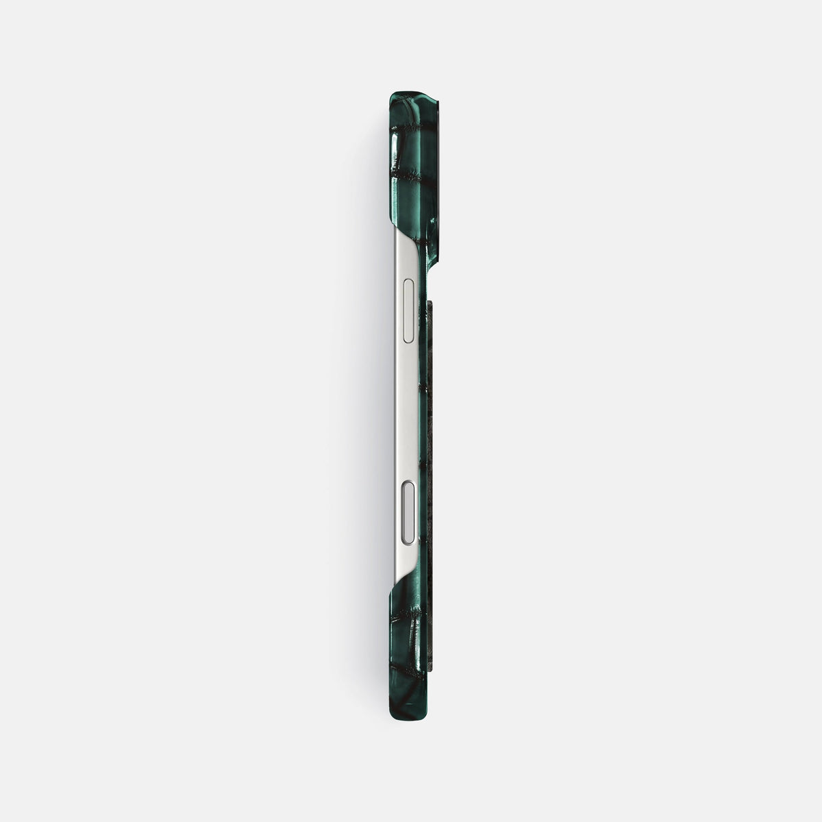 Classic Case With Carbon Dragon For iPhone 18 Pro Max In Patina Alligator -3 | Green-Black