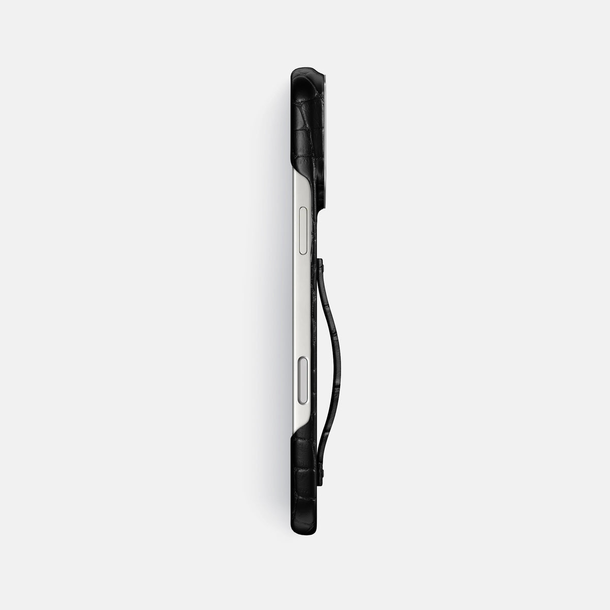 Finger Case For iPhone 17 Pro Max In Alligator -3 | Black-Steel