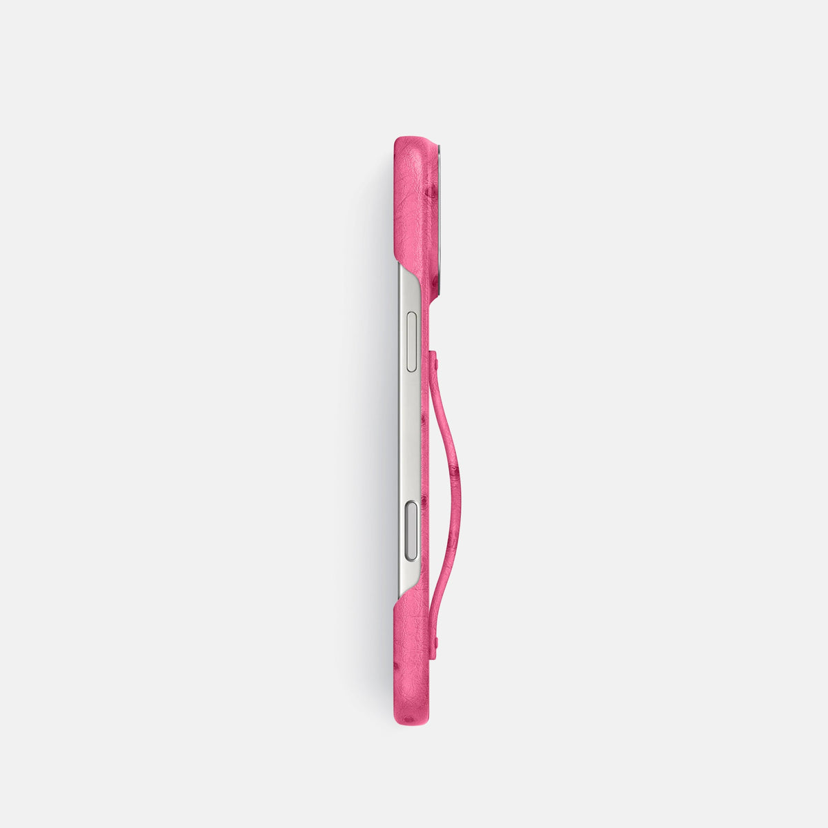 Finger Case For iPhone 18 Pro In Ostrich -3 | Pink-Steel
