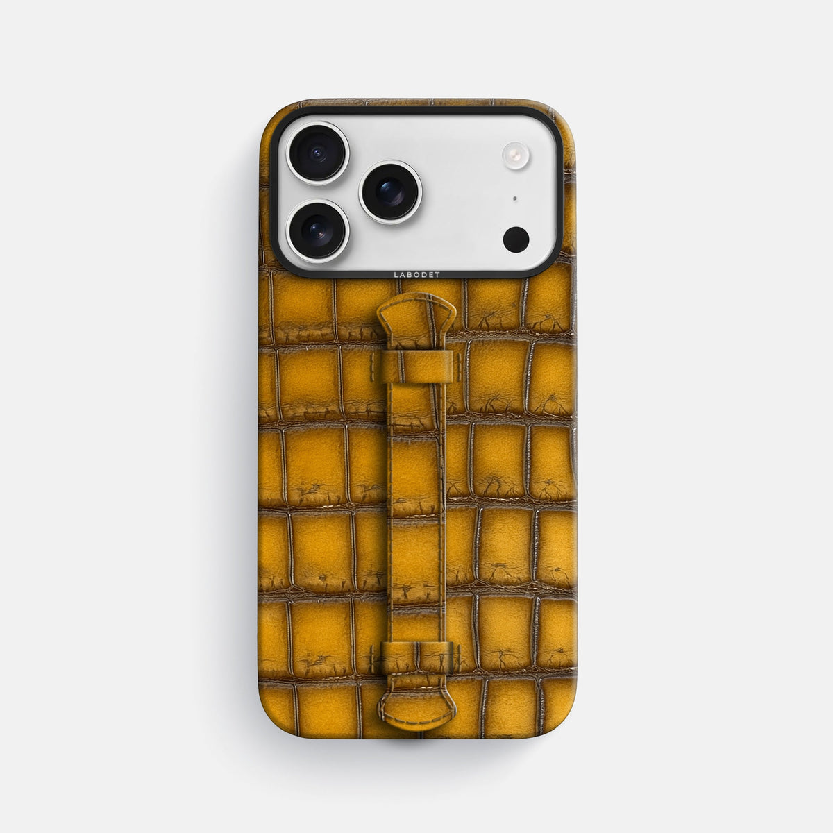 Center Handle For iPhone 18 Pro Max In Patina Alligator -1 | Sydney-Black