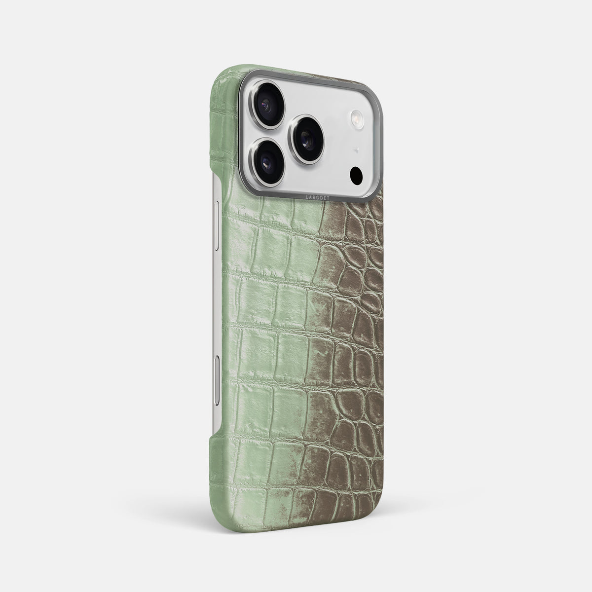Classic Case For iPhone 17 Pro Max In Himalayan Crocodile -2 | Pistachio-Steel