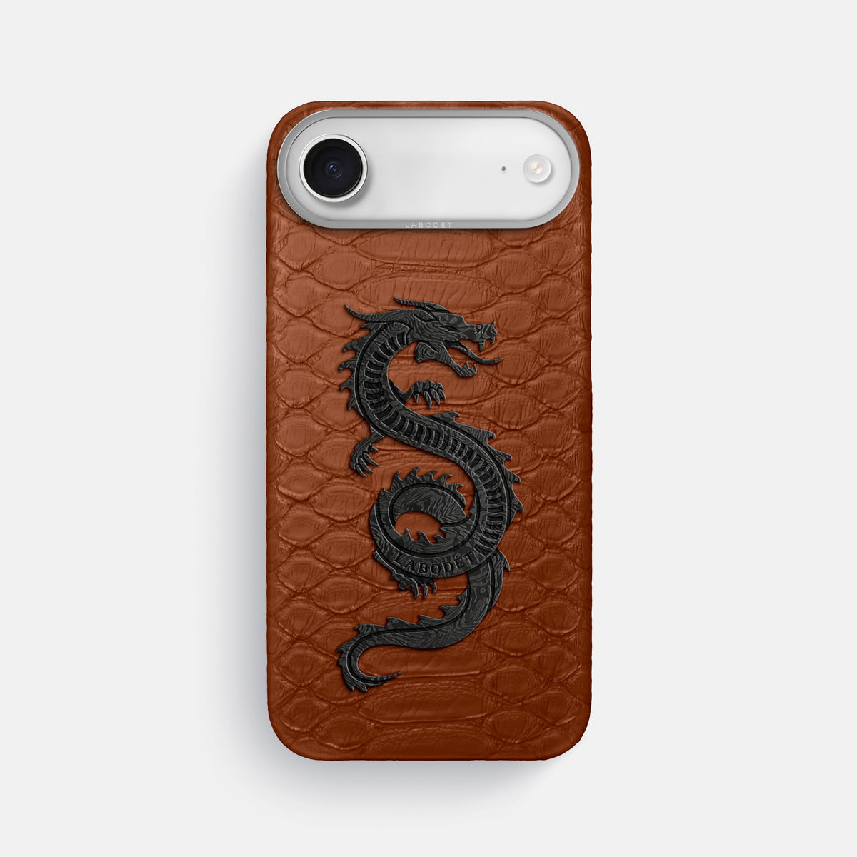 Classic Case With Carbon Dragon For iPhone 17 Air In Python -1 | Medium-Brown-Steel