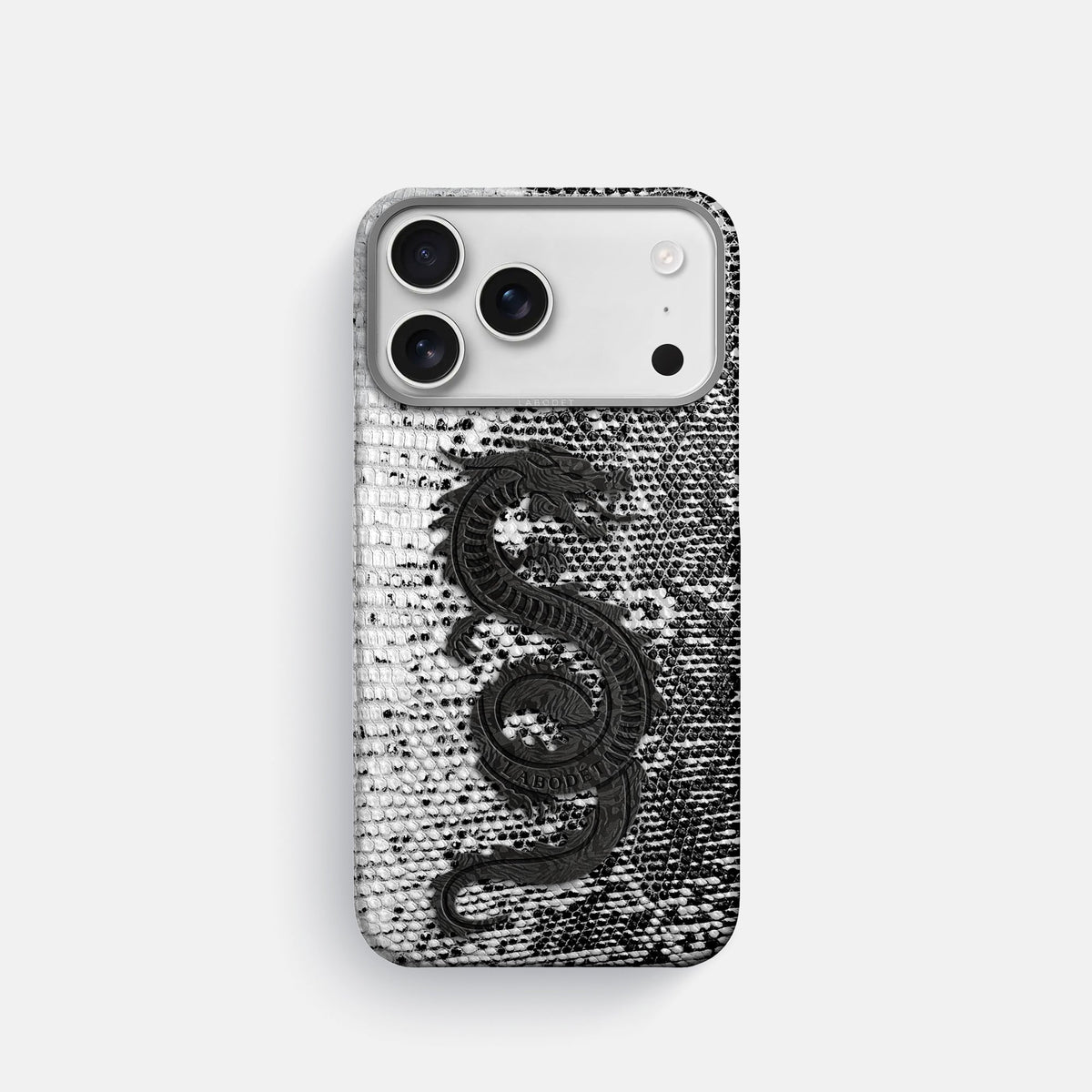 Classic Case With Carbon Dragon For iPhone 18 Pro In Himalayan Lizard -1 | Dark-Steel