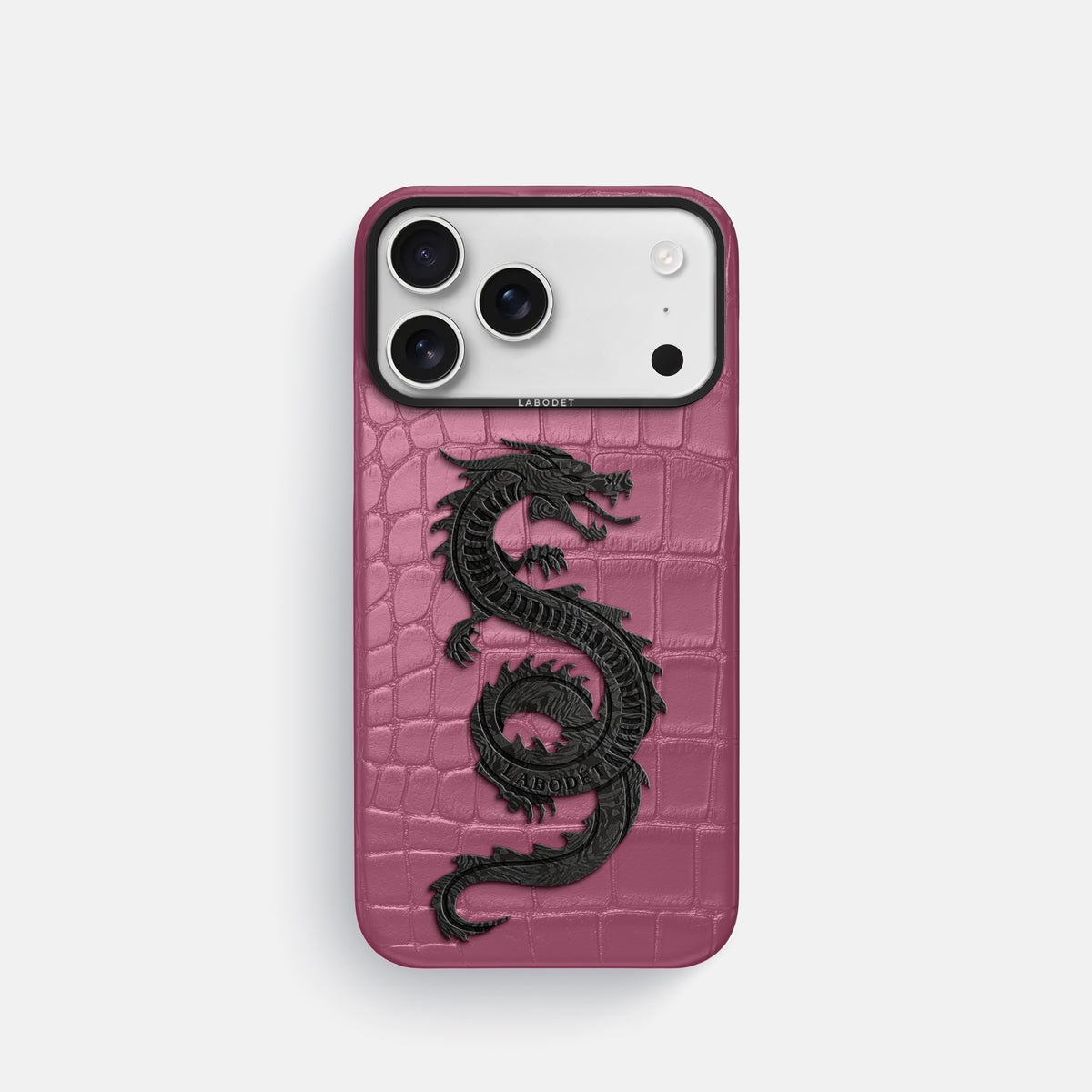 Classic Case With Carbon Dragon For iPhone 17 Pro In Alligator -1 | Pink-Lagoon-Black